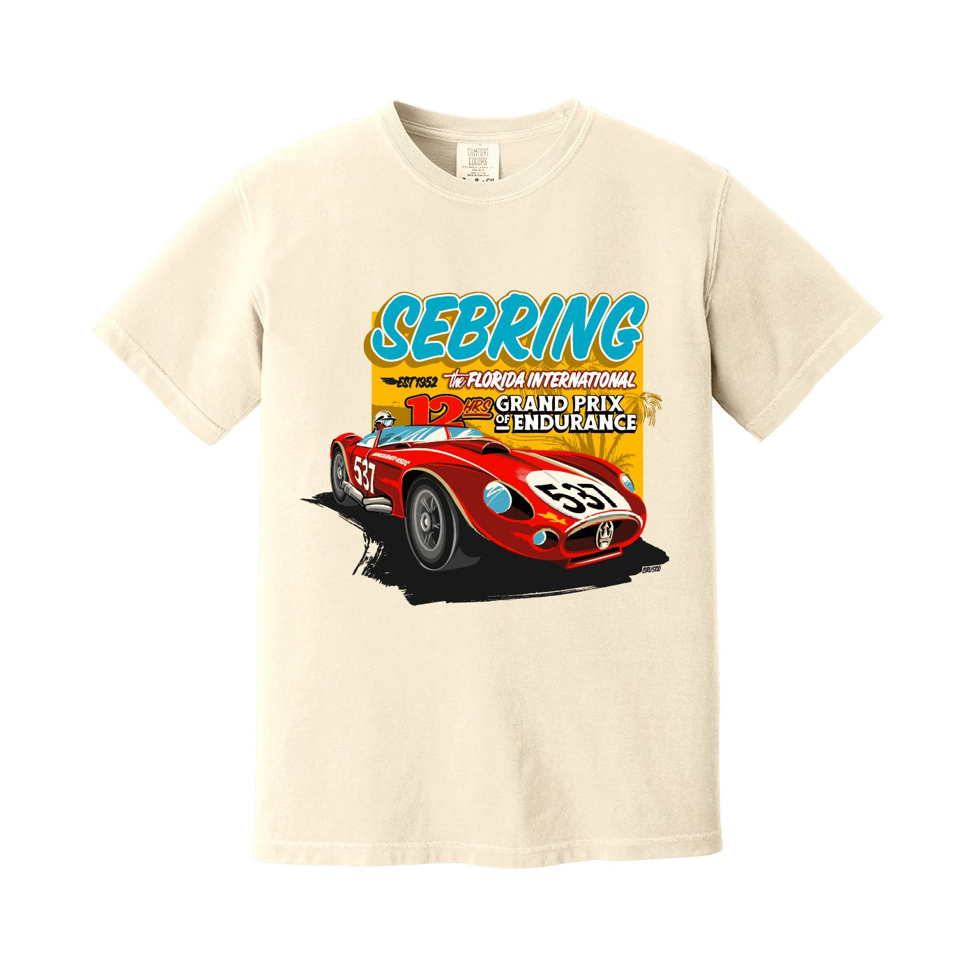 Sebring 12 Hours Retro Design Tee - Ivory