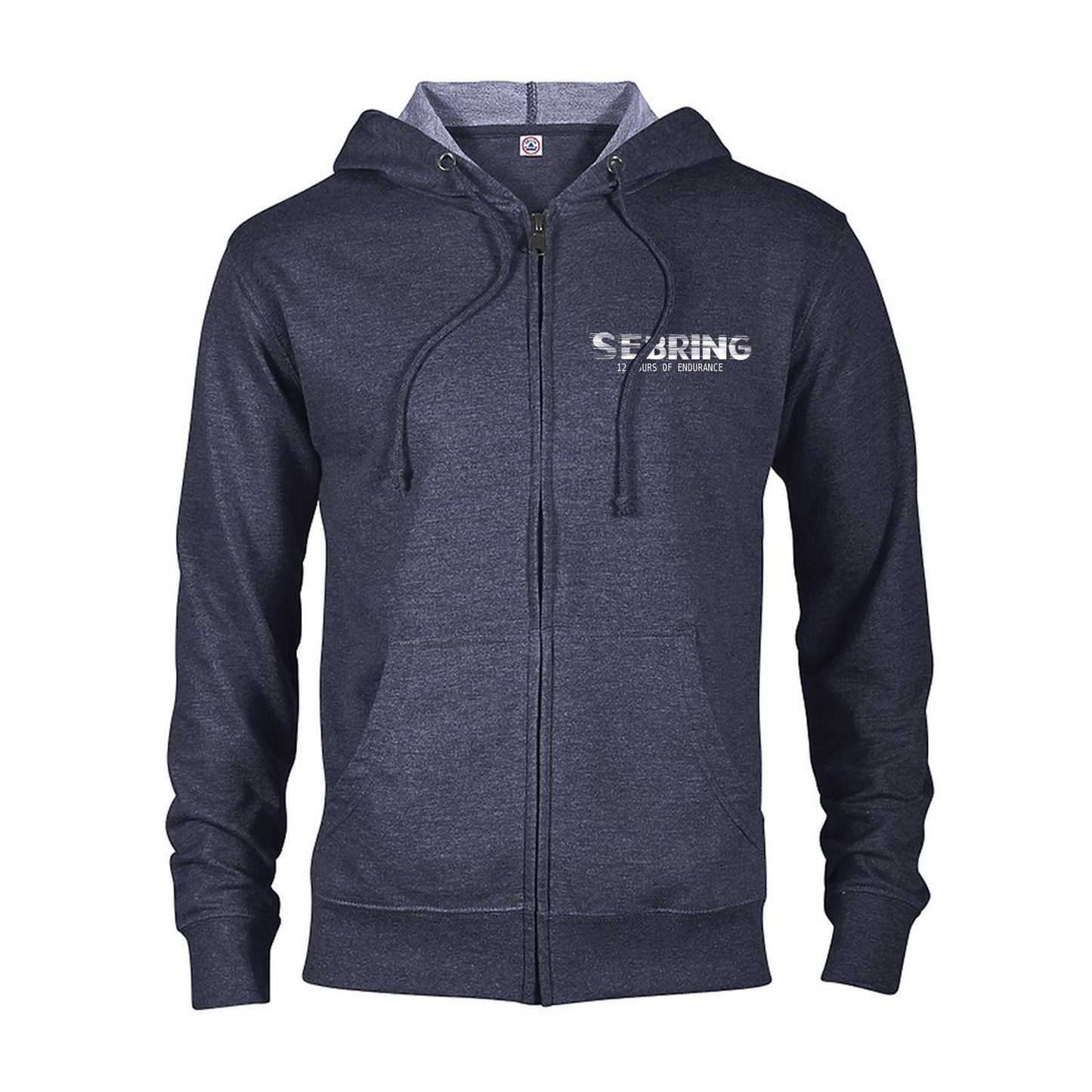 12 Hours of Endurance Full Zip Hooded Sweatshirt - Denim