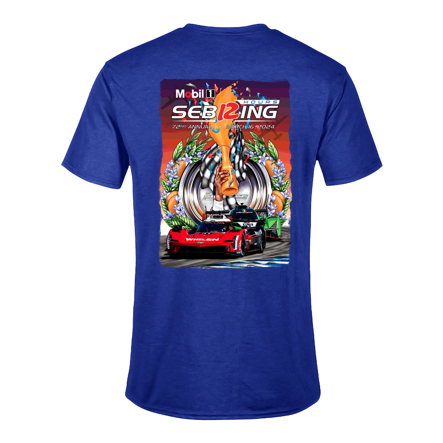 2024 12 Hours of Sebring Poster Tee - Royal