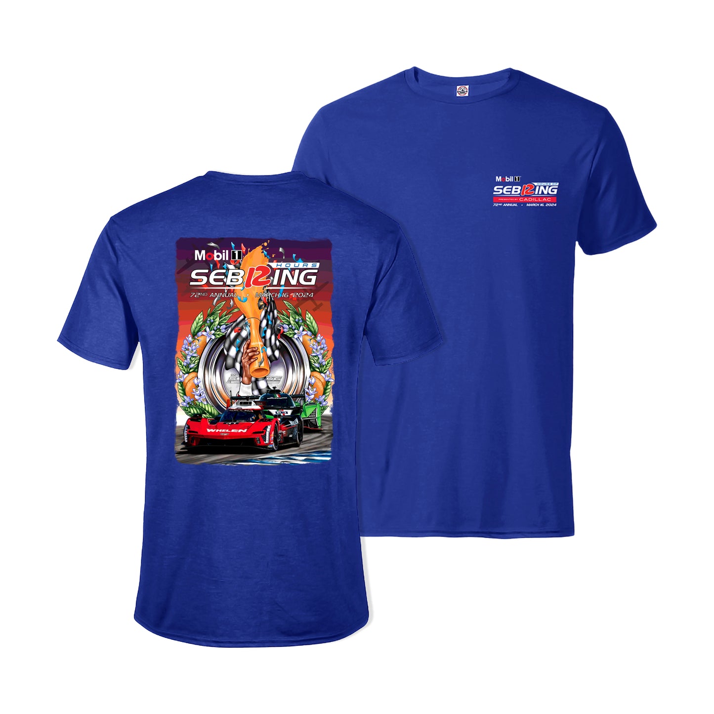 2024 12 Hours of Sebring Poster Tee - Royal