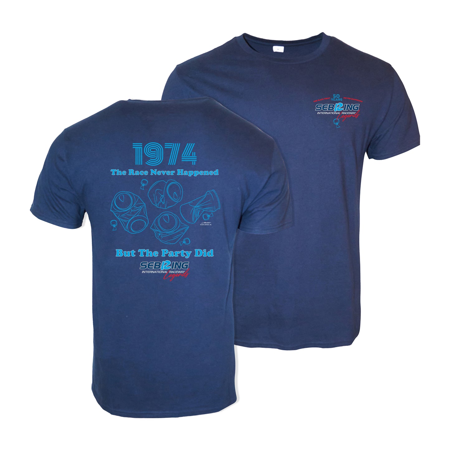 Sebring 1974  "The Race That Never Happened" Tee - Navy