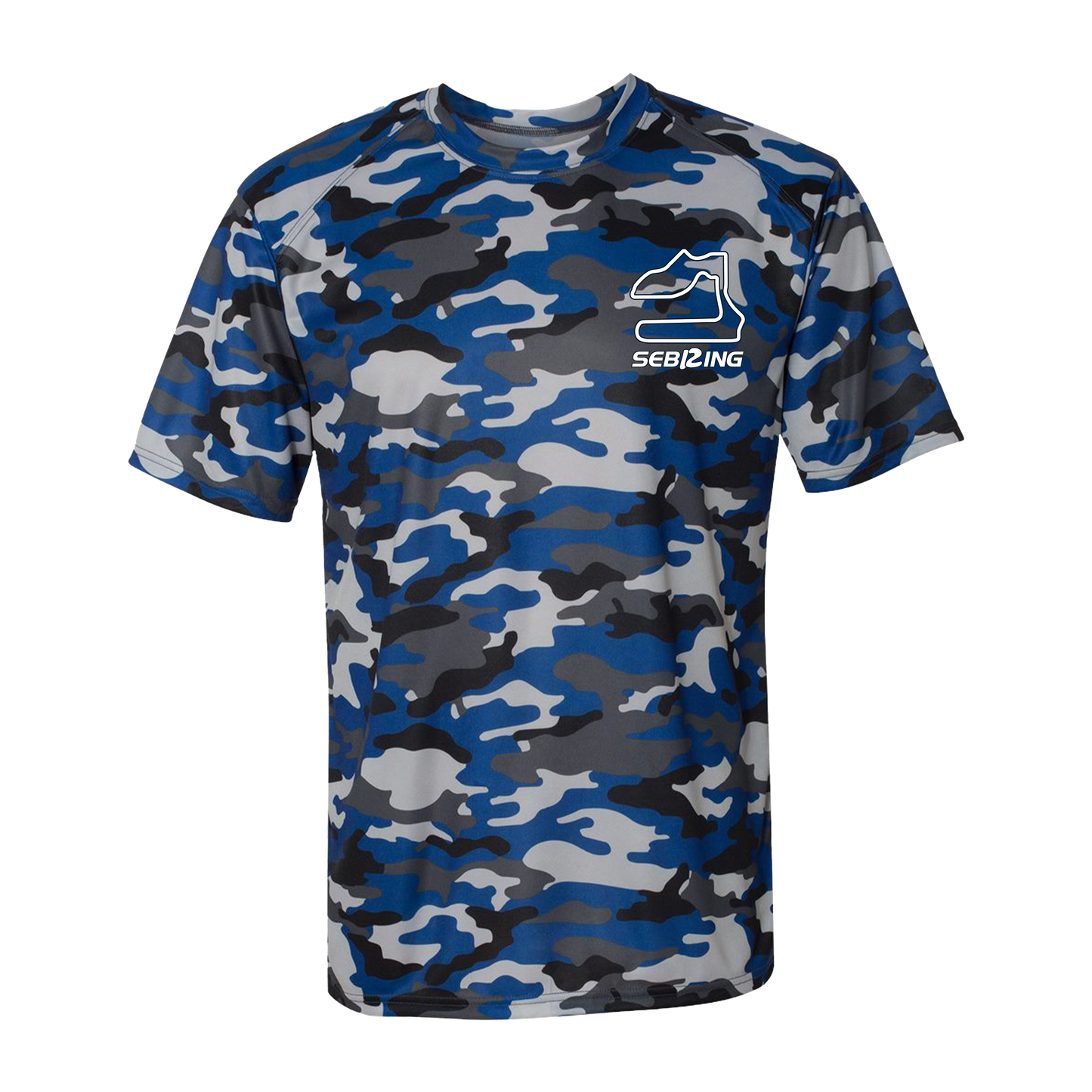 Sebring Track Outline Camo Tee - Royal Camo