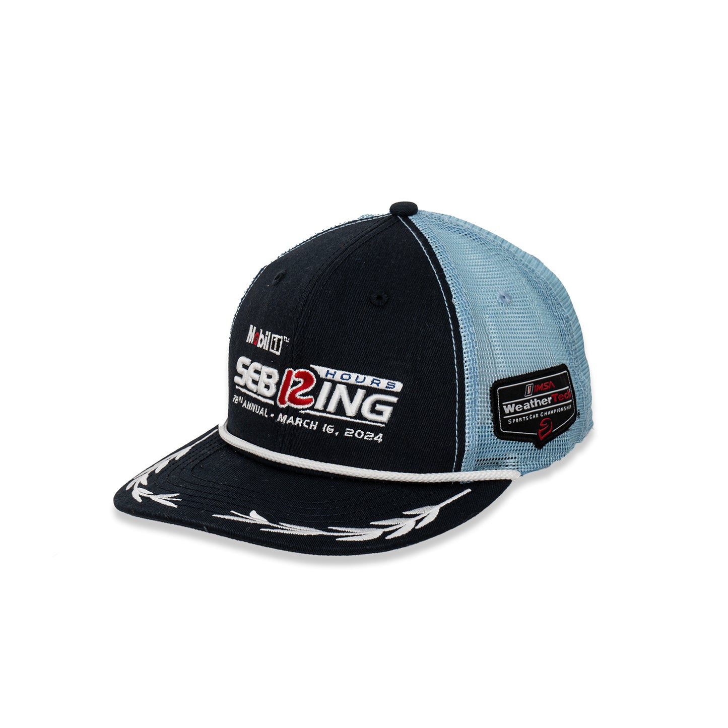 2024 Sebring Event Flatbill Hat - Navy / Light Blue