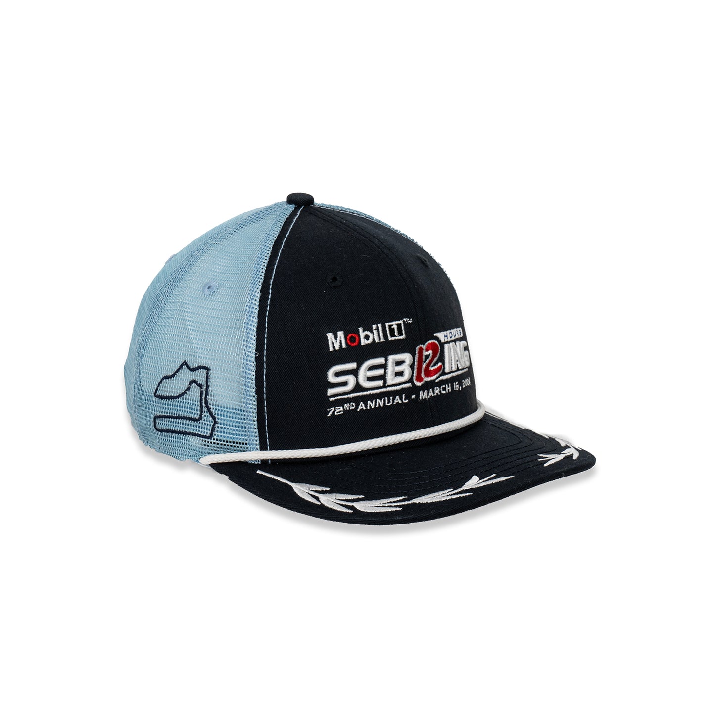 2024 Sebring Event Flatbill Hat - Navy / Light Blue