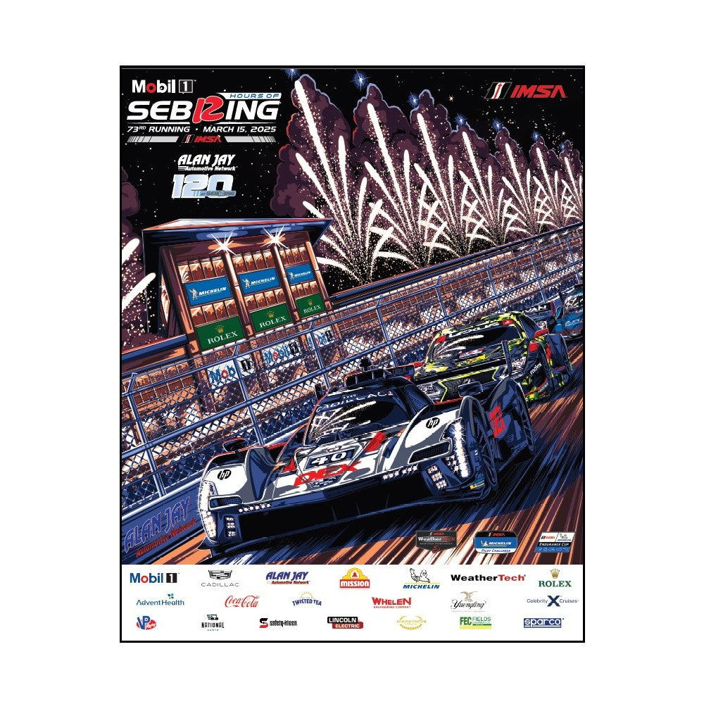 2025 12 Hours of Sebring Event Poster