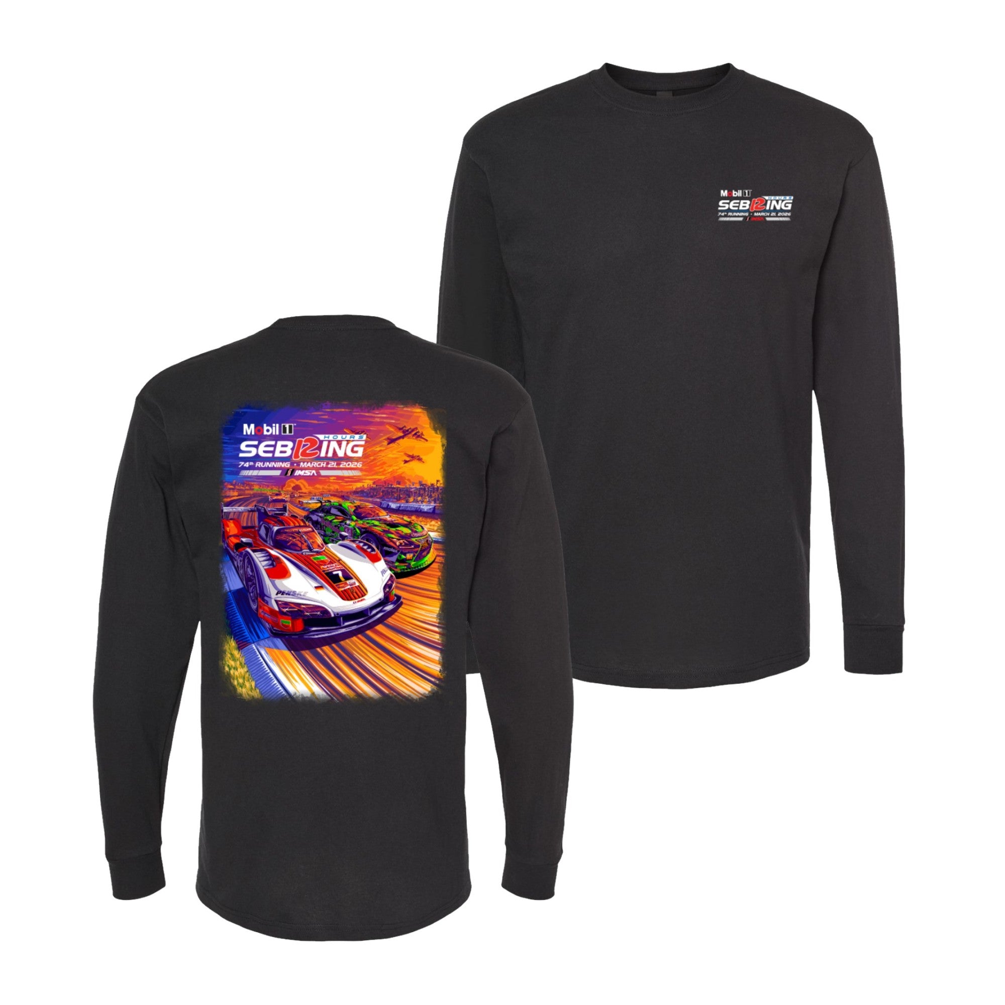 2026 Sebring Long Sleeve Event Tee - Black – Sebring PX