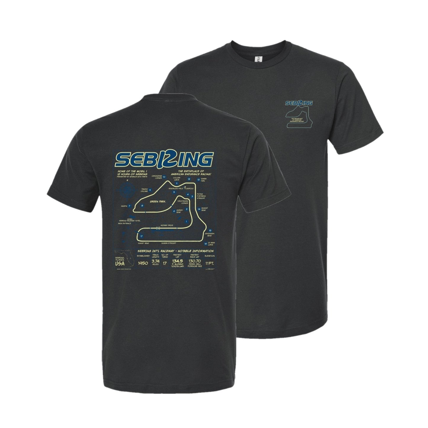Sebring Blueprint Tee - Coal