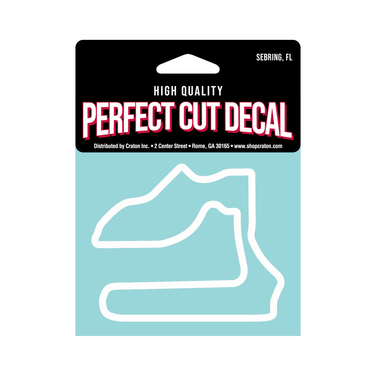 Sebring Track Outline - White