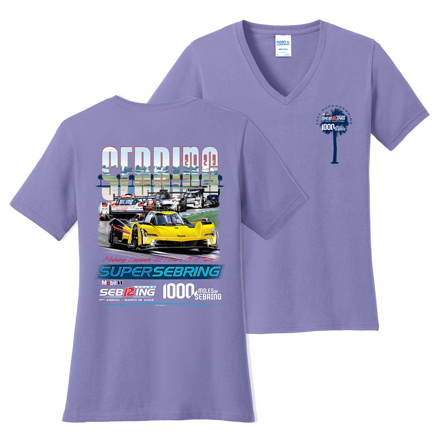 2023 Sebring Ladies Poster Tee - Violet