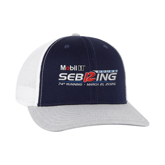 2026 Sebring Trucker Hat - Grey/Navy/White