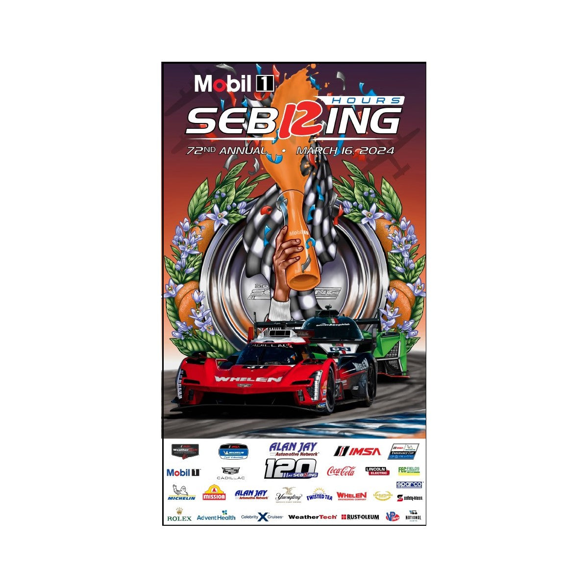 2024 12 Hours of Sebring Event Poster Sebring PX