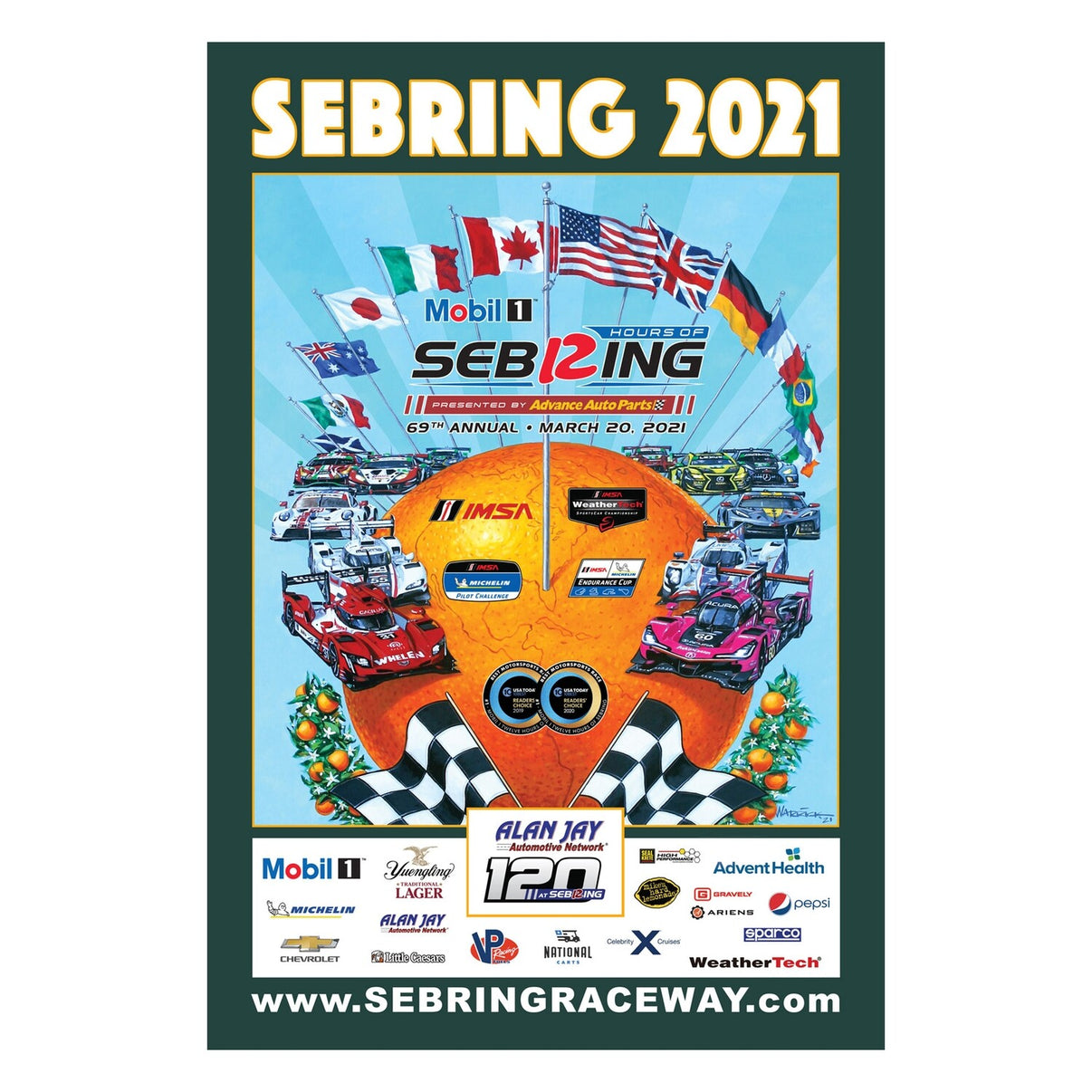 2021 69TH Poster12 Hours of Sebring Sebring PX