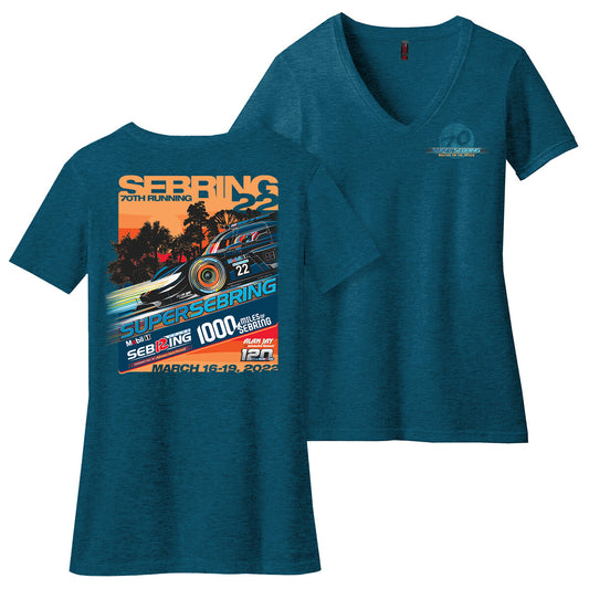Ladies 70th Poster Tee-Teal