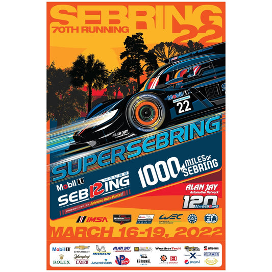 2022 Poster - 70th 12 Hours of Sebring